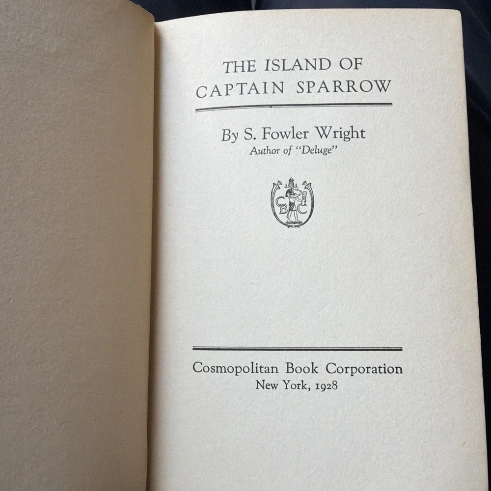 1928 first edition title page of The Island of Captain Sparrow